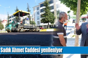 Dr. Sadık Ahmet Caddesi yenileniyor