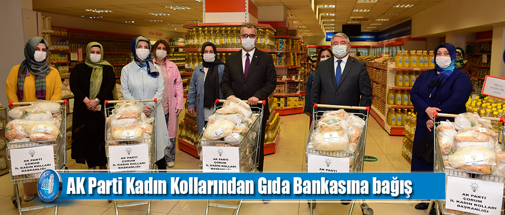 AK Parti Kadın Kollarından Gıda Bankasına bağış