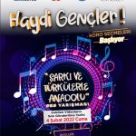 “Şarkı ve Türkülerle Anadolu” ses yarışmasına başvurular devam ediyor