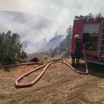 Belediyemiz ekipleri yangın bölgesinde