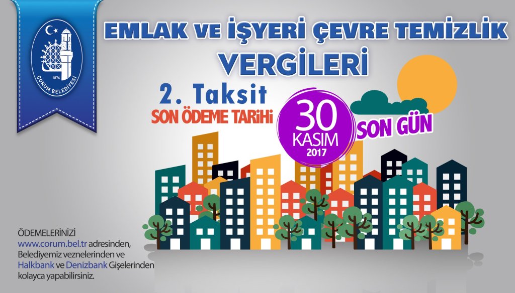 Emlak ve ÇTV’de son gün 30 Kasım