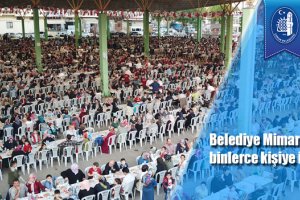 Belediye Mimarsinan’da binlerce kişiye iftar verdi