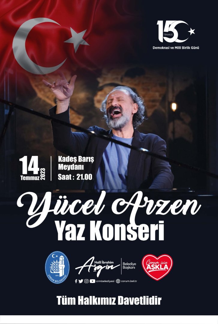 YÜCEL ARZEN KONSERİ | Çorum Belediyesi