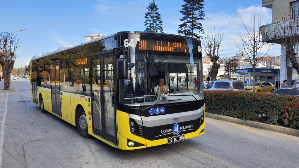 Çorum’da 29 Ekim’de toplu ulaşım ücretsiz 