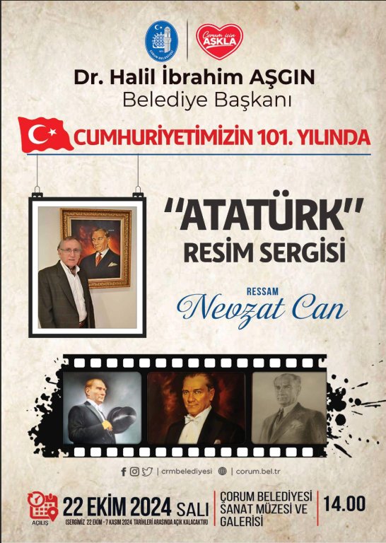 CUMHURİYETİMİZİN 101. YILINDA "ATATÜRK" RESİM SERGİSİ