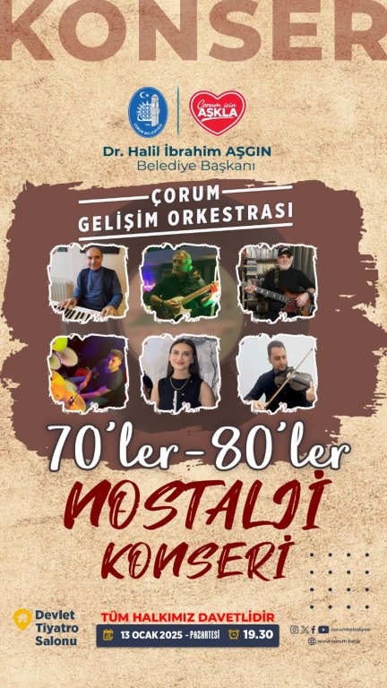 Belediyeden ‘nostalji’ konseri